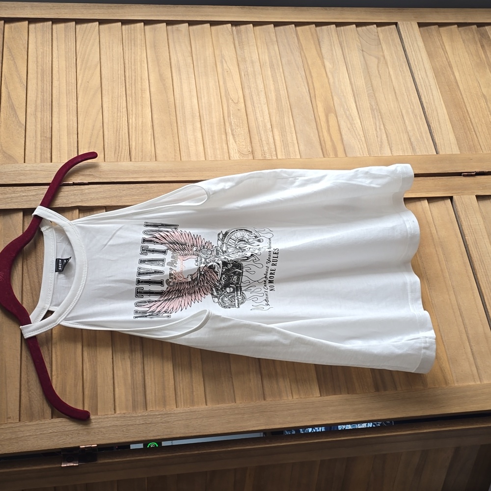 White tank top motorcycle